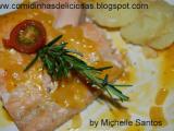 Receita Salmão ao molho de maracujá (assado)