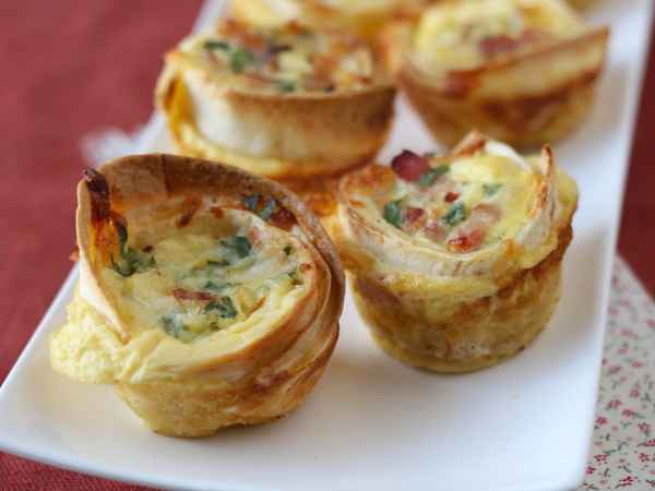 Receita Deliciosas mini quiches feitas com tortilha!